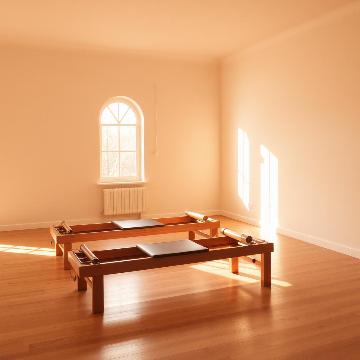 Sunlit minimal Pilates studio